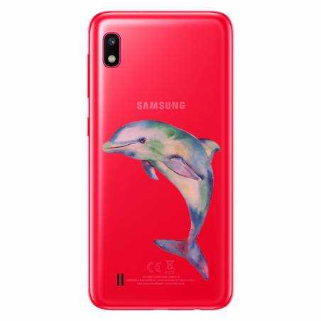 Coque transparente Samsung Galaxy A10 Dauphin Encre