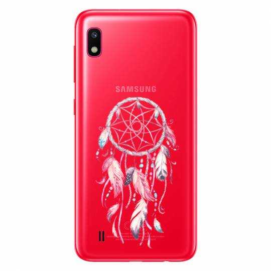 Coque transparente Samsung Galaxy A10 feminine attrape reve rose