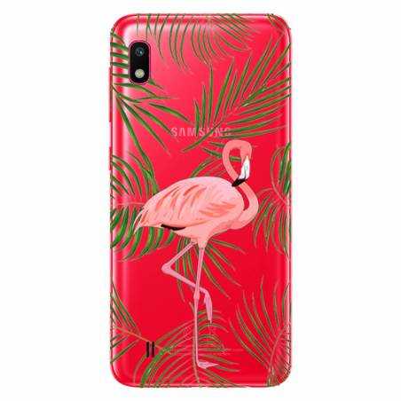 Coque transparente Samsung Galaxy A10 Flamant Rose