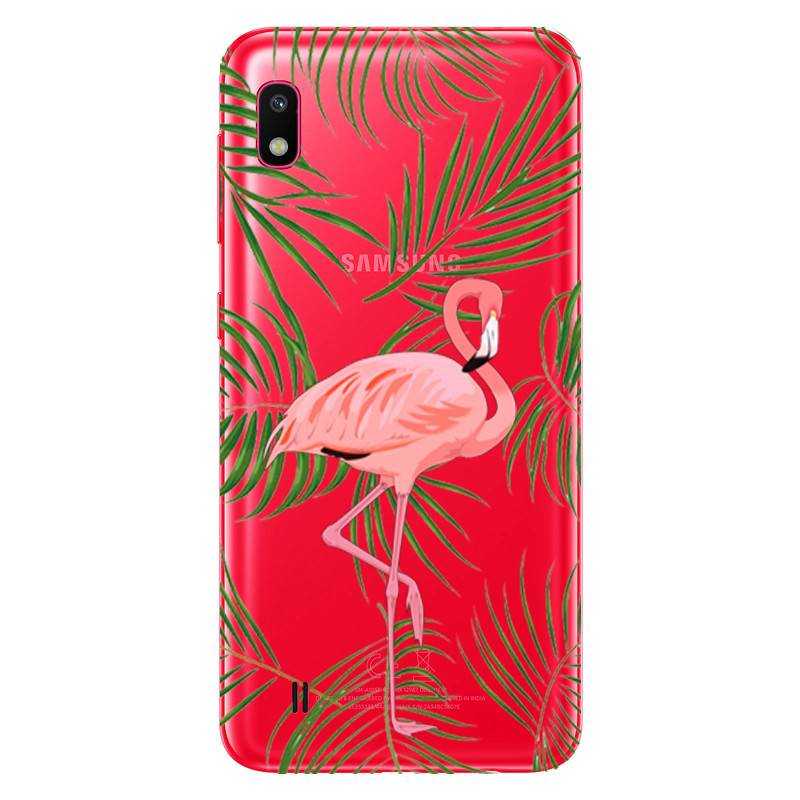 Coque transparente Samsung Galaxy A10 Flamant Rose