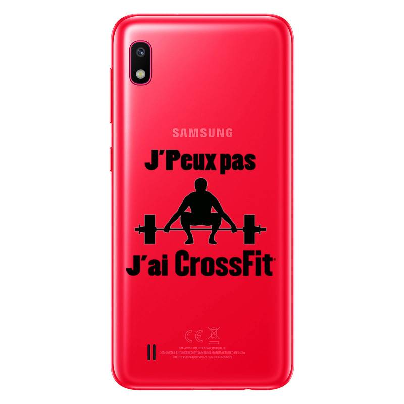 Coque transparente Samsung Galaxy A10 jpeux pas jai crossfit