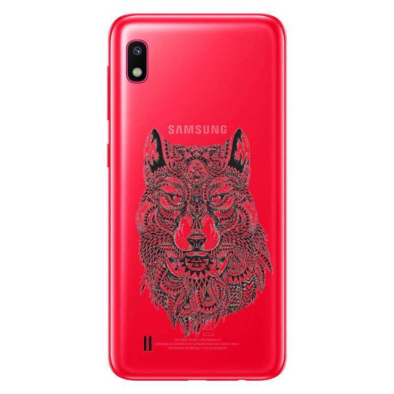 Coque transparente Samsung Galaxy A10 loup