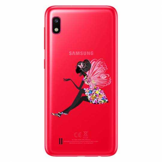 Coque transparente Samsung Galaxy A10 magique fee fleurie