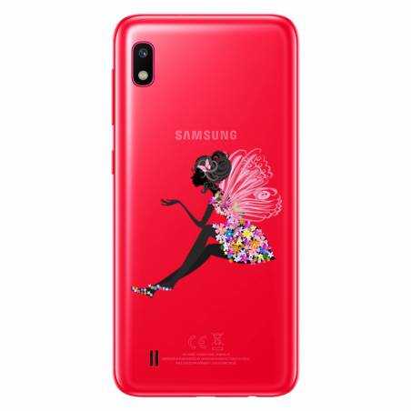 Coque transparente Samsung Galaxy A10 magique fee fleurie