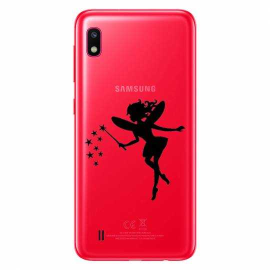 Coque transparente Samsung Galaxy A10 magique fee noir