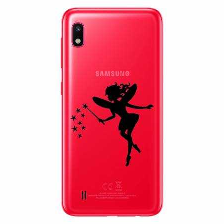Coque transparente Samsung Galaxy A10 magique fee noir