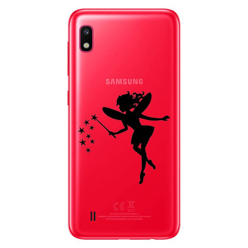 Coque transparente Samsung Galaxy A10 magique fee noir