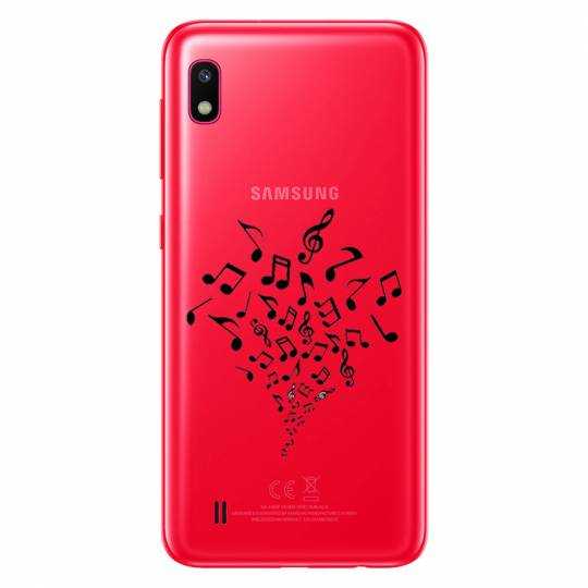 Coque transparente Samsung Galaxy A10 note musique