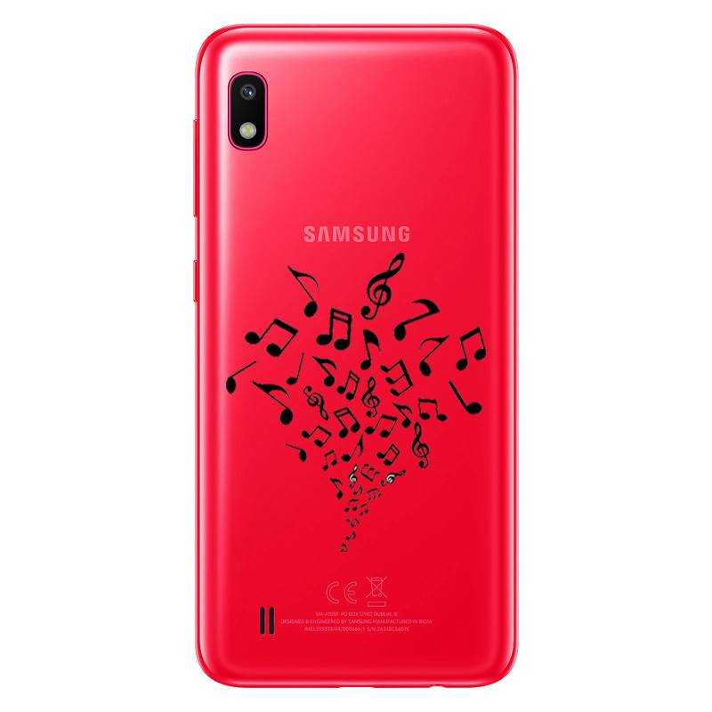 Coque transparente Samsung Galaxy A10 note musique