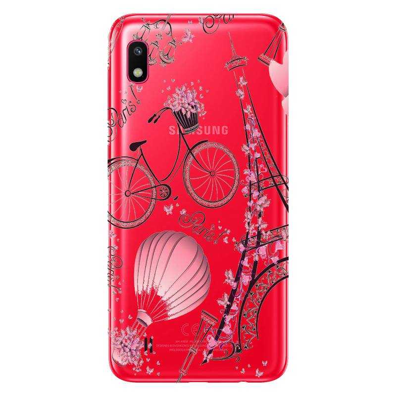 Coque transparente Samsung Galaxy A10 Paris mongolfiere
