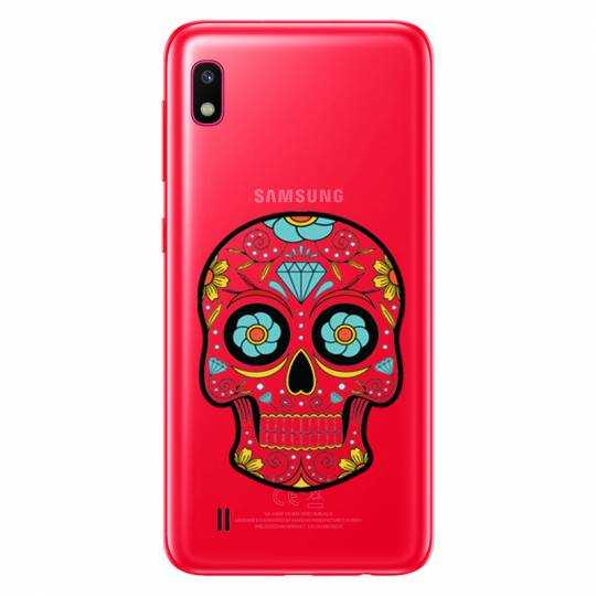 Coque transparente Samsung Galaxy A10 tete mort