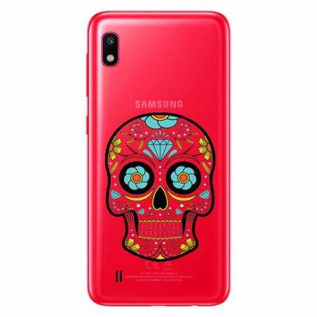 Coque transparente Samsung Galaxy A10 tete mort