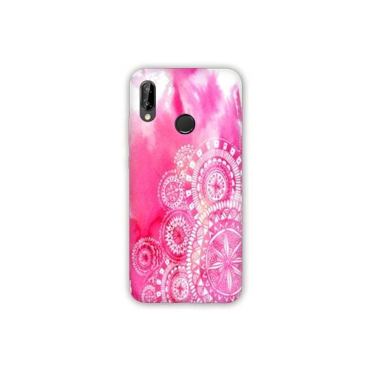 Coque Samsung Galaxy A20e Etnic abstrait Bouclier rose