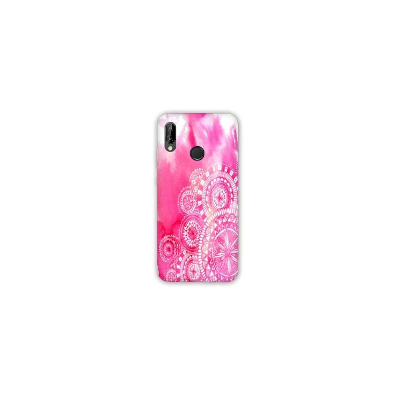 Coque Samsung Galaxy A20e Etnic abstrait Bouclier rose