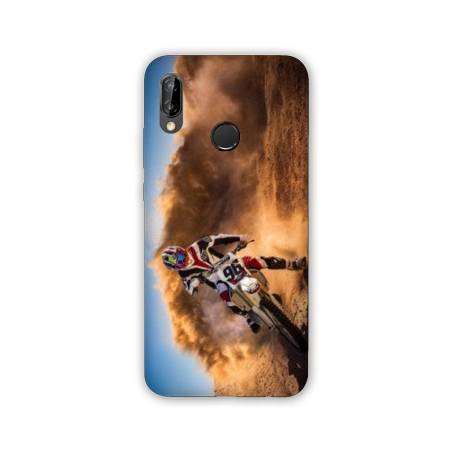 Coque Samsung Galaxy A20e Moto Cross Blanc