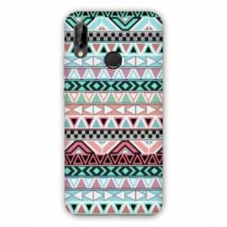 Coque Samsung Galaxy A20e motifs Aztec azteque turquoise