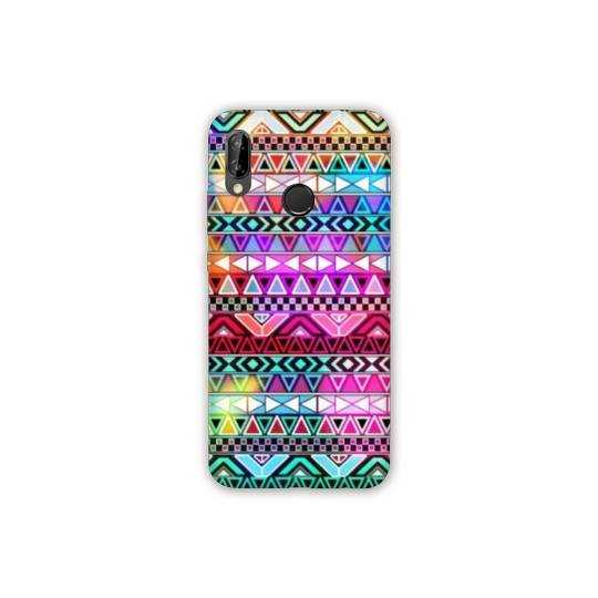 Coque Samsung Galaxy A20e motifs Aztec azteque rouge