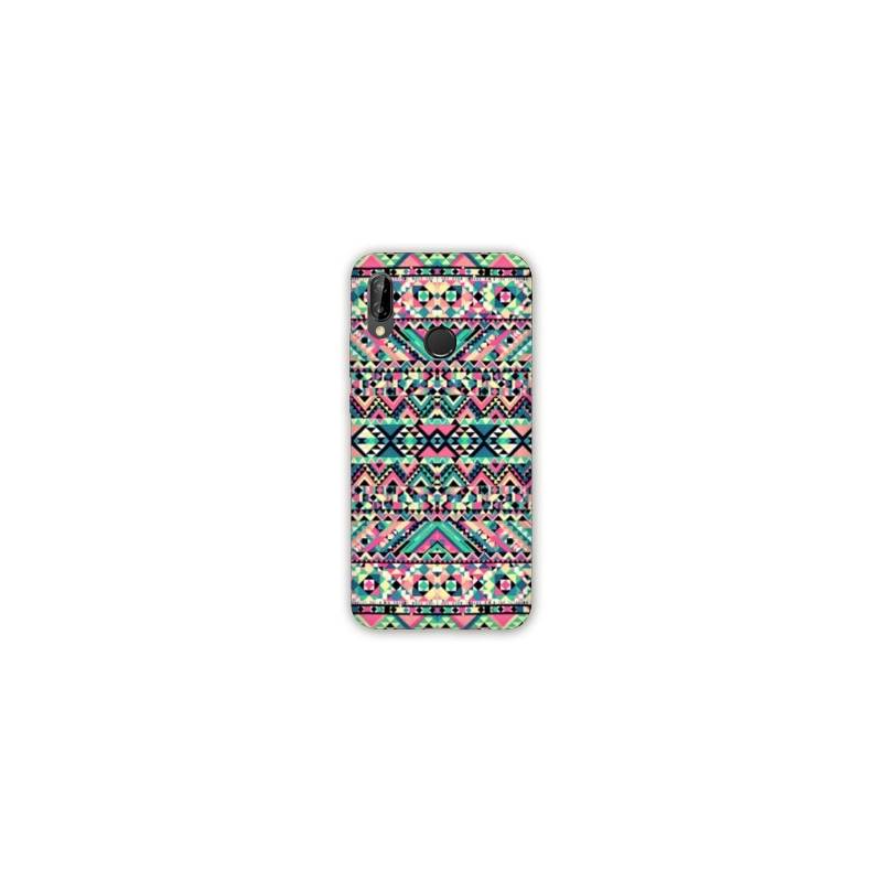 Coque Samsung Galaxy A20e motifs Aztec azteque rose