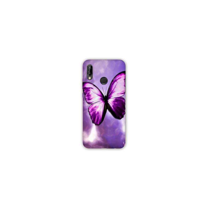 Coque Samsung Galaxy A20e papillons violet et blanc