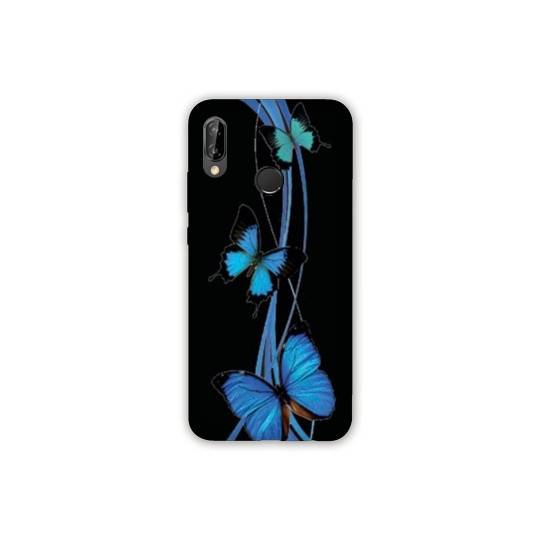 Coque Samsung Galaxy A20e papillons bleu