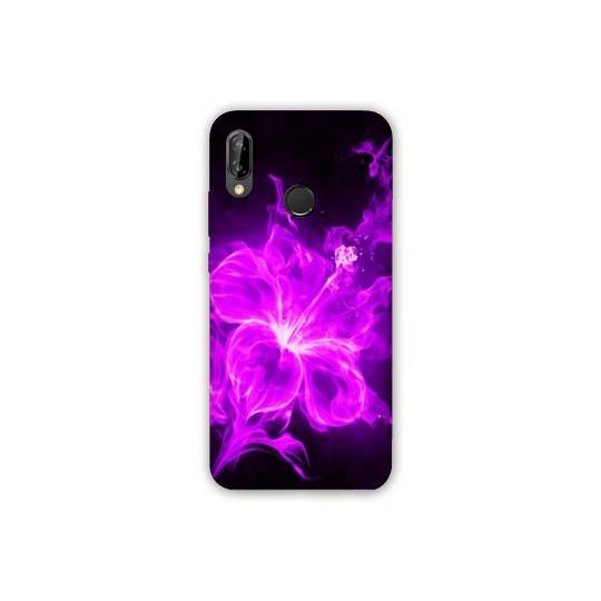 Coque Samsung Galaxy A20e fleur hibiscus violet