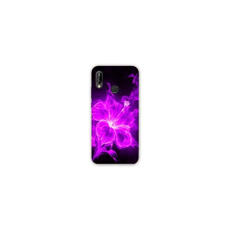 Coque Samsung Galaxy A20e fleur hibiscus violet