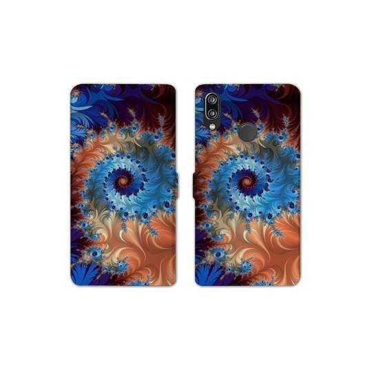 Housse cuir portefeuille Samsung Galaxy A20e Psychedelic Spirale