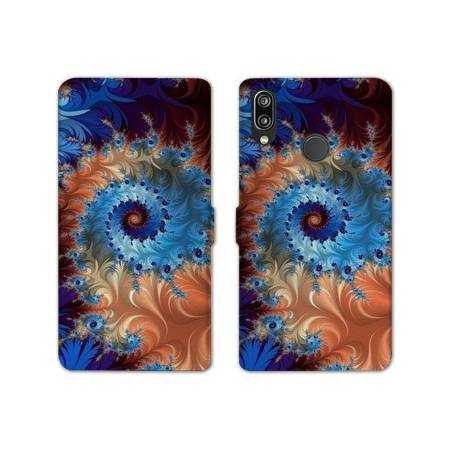 Housse cuir portefeuille Samsung Galaxy A20e Psychedelic Spirale