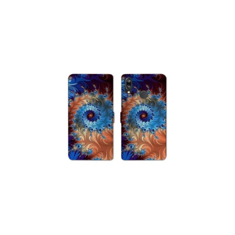 Housse cuir portefeuille Samsung Galaxy A20e Psychedelic Spirale