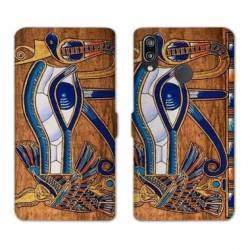 Housse cuir portefeuille Samsung Galaxy A20e Egypte Papyrus