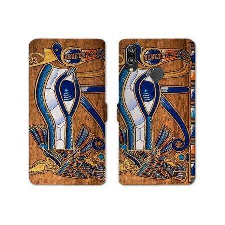 Housse cuir portefeuille Samsung Galaxy A20e Egypte Papyrus