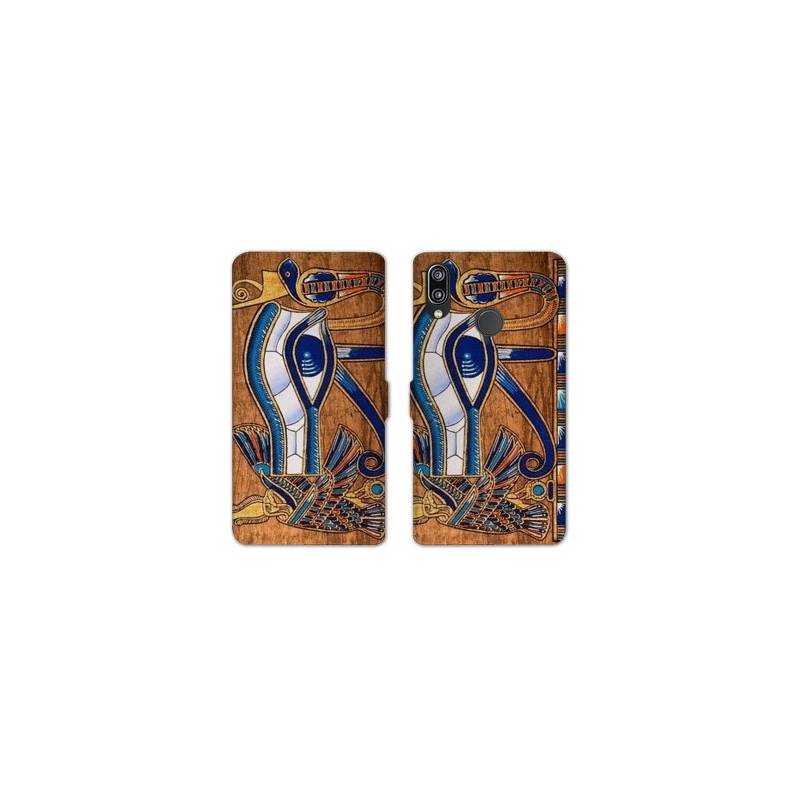 Housse cuir portefeuille Samsung Galaxy A20e Egypte Papyrus