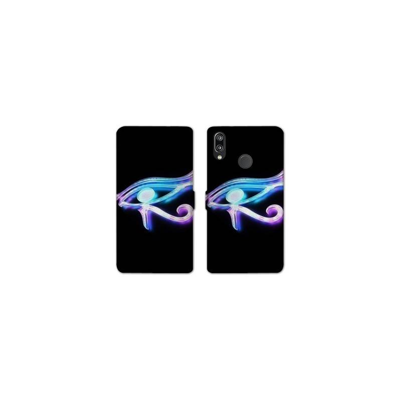 Housse cuir portefeuille Samsung Galaxy A20e Egypte Œil Orus