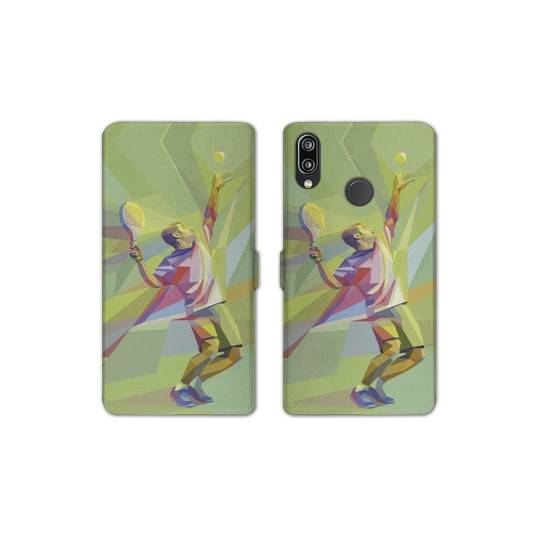 Housse cuir portefeuille Samsung Galaxy A20e Tennis Service