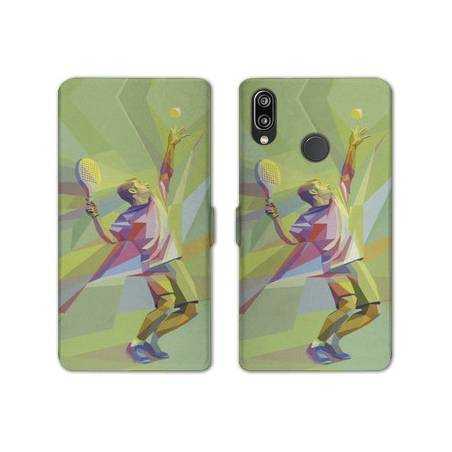 Housse cuir portefeuille Samsung Galaxy A20e Tennis Service