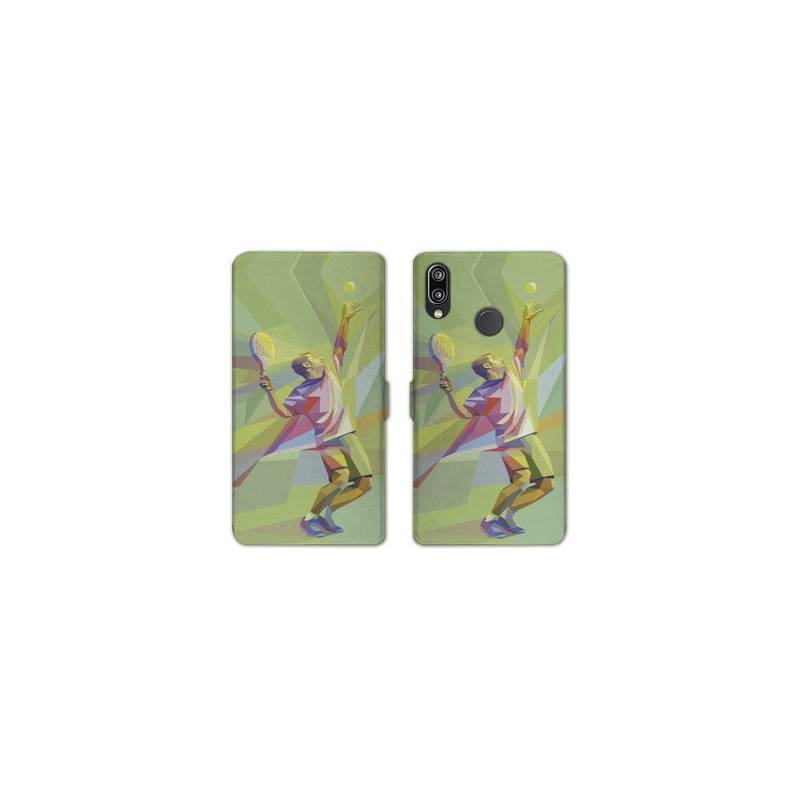 Housse cuir portefeuille Samsung Galaxy A20e Tennis Service