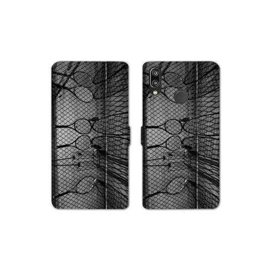 Housse cuir portefeuille Samsung Galaxy A20e Tennis Raquette Vintage