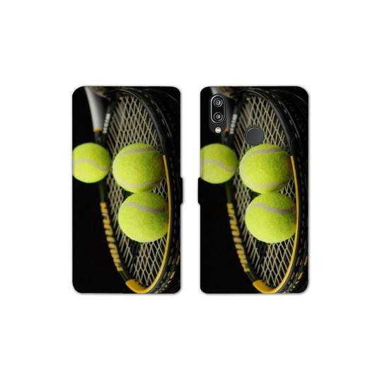 Housse cuir portefeuille Samsung Galaxy A20e Tennis Balls