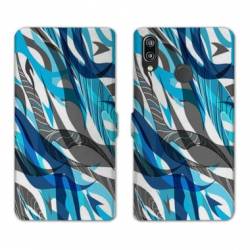 Housse cuir portefeuille Samsung Galaxy A20e Etnic abstrait Algue