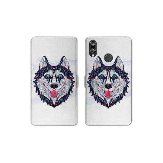 Housse cuir portefeuille Samsung Galaxy A20e Ethniques Husky Color