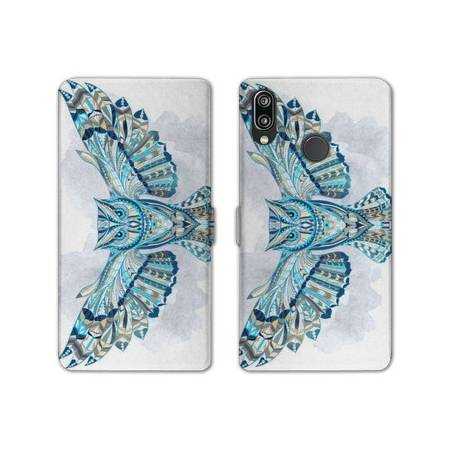 Housse cuir portefeuille Samsung Galaxy A20e Ethniques Hibou B