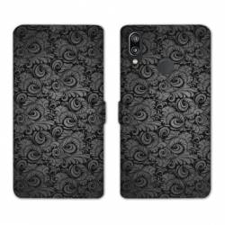 Housse cuir portefeuille Samsung Galaxy A20e Texture velours