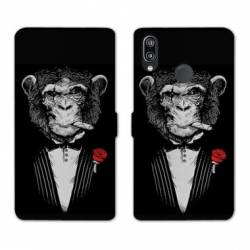 Housse cuir portefeuille Samsung Galaxy A20e Decale Mafia