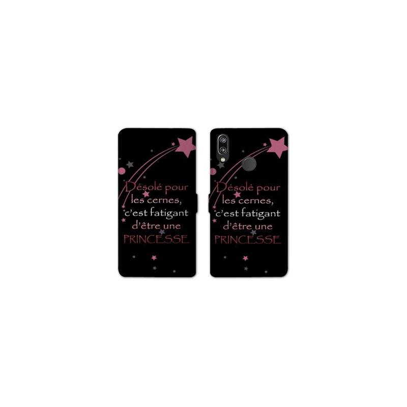 Housse cuir portefeuille Samsung Galaxy A20e Humour princesse