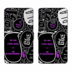 Housse cuir portefeuille Samsung Galaxy A20e Humour je rale