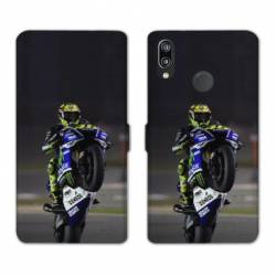 Housse cuir portefeuille Samsung Galaxy A20e Moto Wheeling