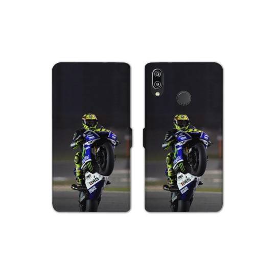 Housse cuir portefeuille Samsung Galaxy A20e Moto Wheeling