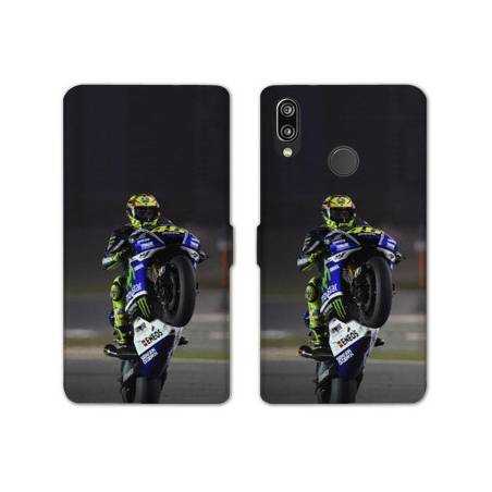 Housse cuir portefeuille Samsung Galaxy A20e Moto Wheeling