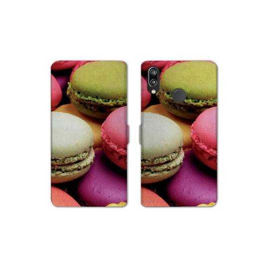 Housse cuir portefeuille Samsung Galaxy A20e Macaron