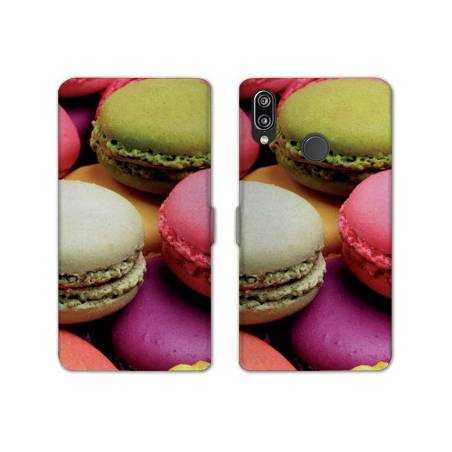 Housse cuir portefeuille Samsung Galaxy A20e Macaron